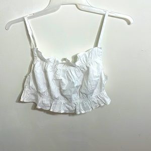 Size L Divided white extra-cropped shirt